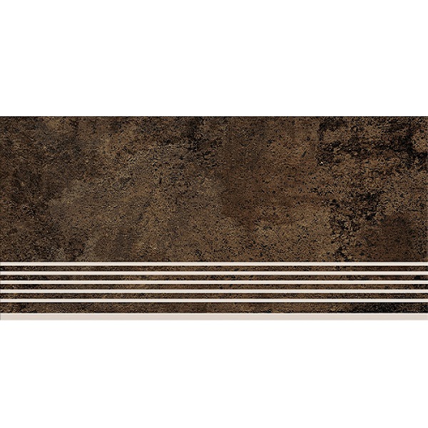 Керамогранит Ступень Cersanit LUKAS BROWN STEPTREAD 8×598×298 под камень
