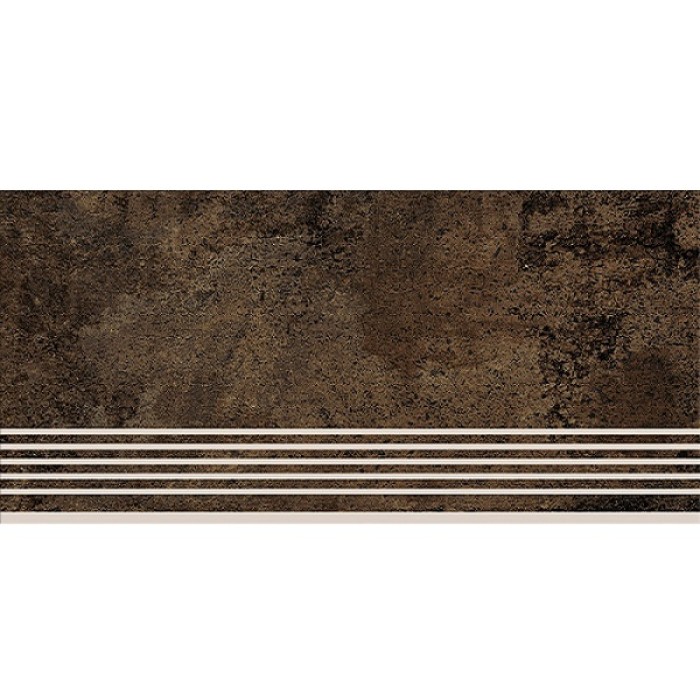 Керамогранит Ступень Cersanit LUKAS BROWN STEPTREAD 8×598×298 под камень
