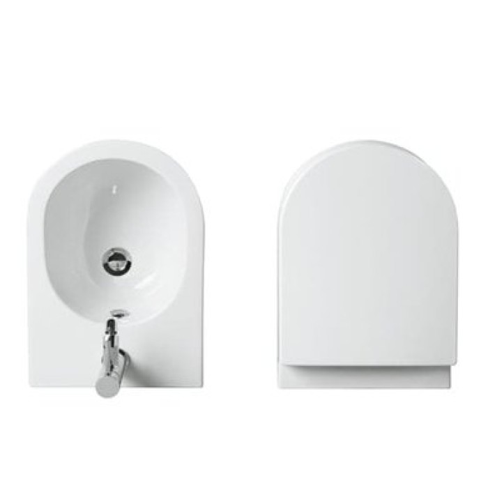 Подвесной унитаз Simas E-Line в комплекте с крышкой (EL18 + F85 + EL004)