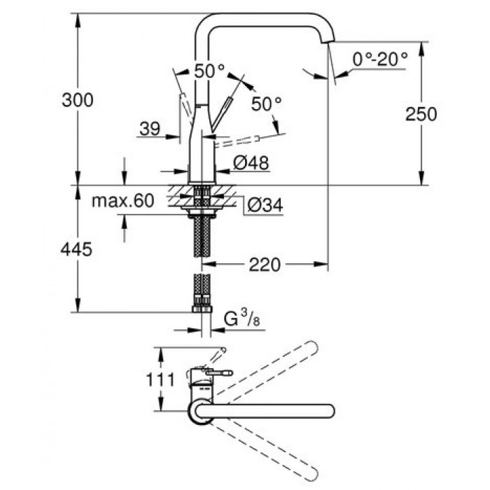 Смеситель для кухни Grohe Essence 30269000