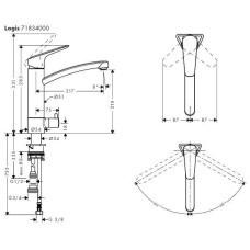 Смеситель для кухни Hansgrohe Logis 71834000