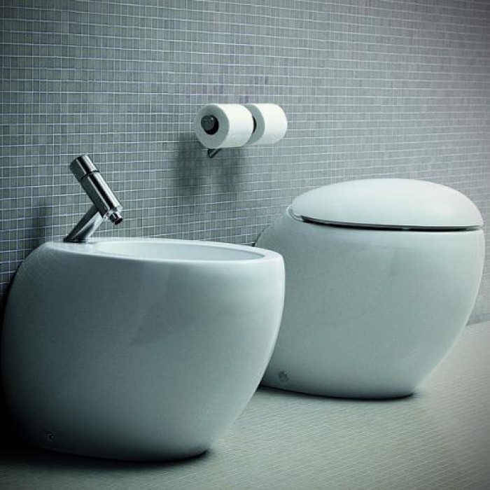 Унитаз пристенный Laufen ILBAGNOALESSI ONE с покрытием LCC (H8219714000001) без сиденья