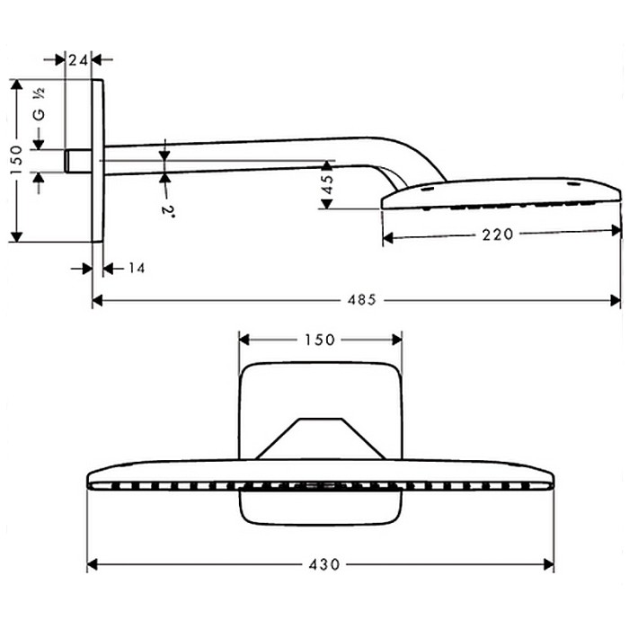 Верхний душ Hansgrohe Raindance E 420 Air 1jet 27372000