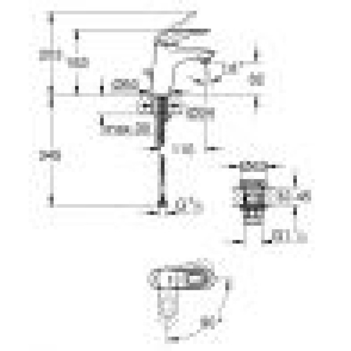 Grohe Eurostyle Смеситель однорычажный для раковины S-Size + нажимной донный клапан (23930003)
