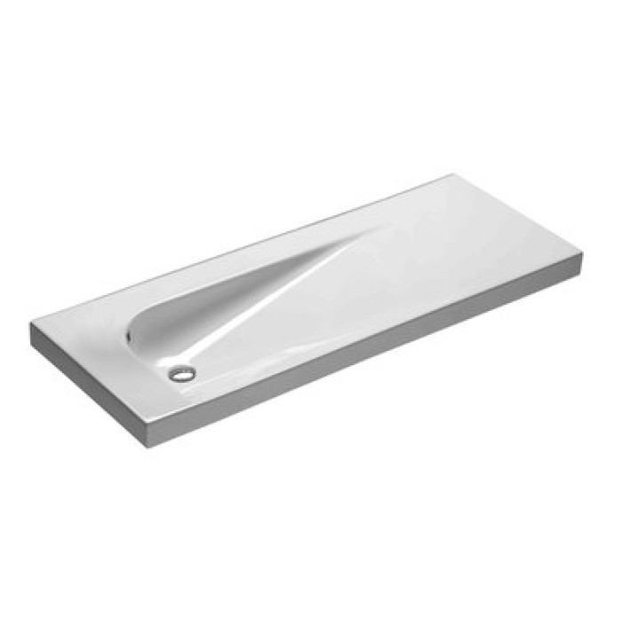 Керамическая раковина 130 см Hatria Grandangolo, белый (Y0xS01)