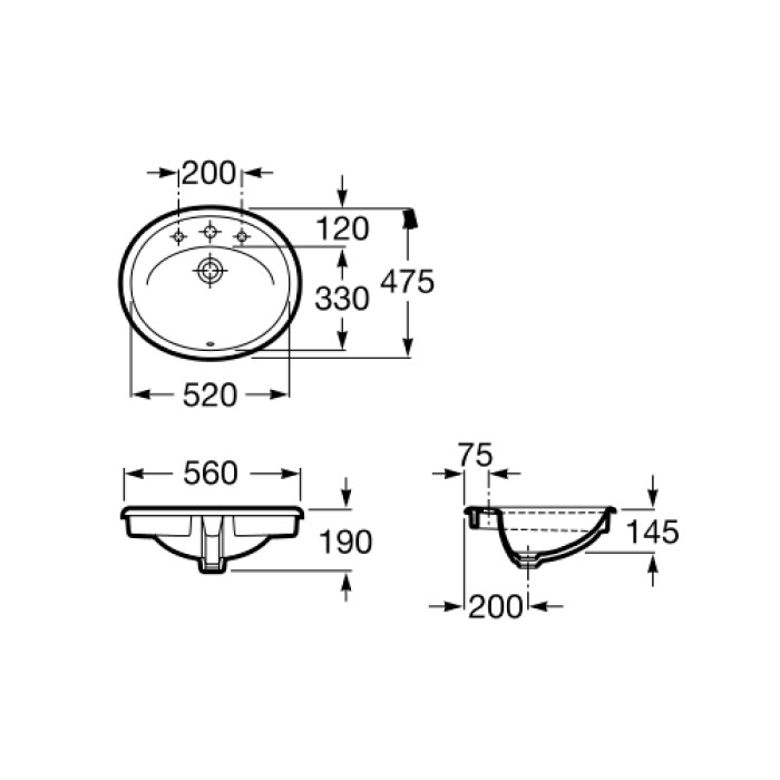 Раковина Врезной в столешницу Roca Java A327863000
