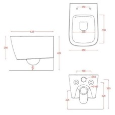 Подвесной унитаз безободковый Artceram A16 (ASV003 01;00) white glossy