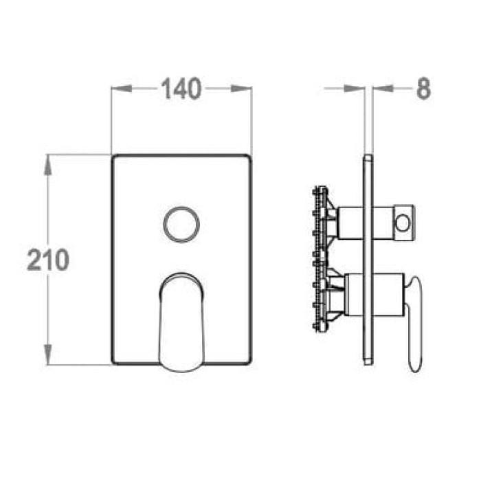 Смеситель для душа Fir Dynamica 88 (88.5017.8.10.00)