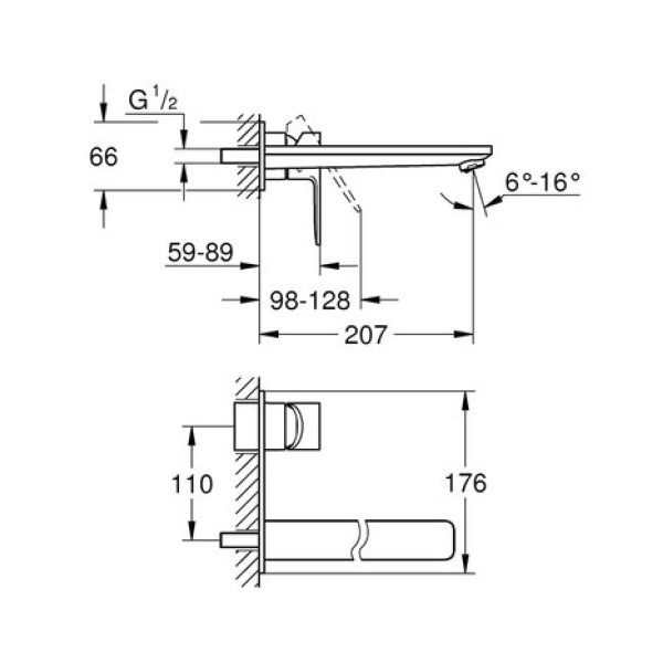 Смеситель для раковины GROHE Lineare L-Size 23444DC1