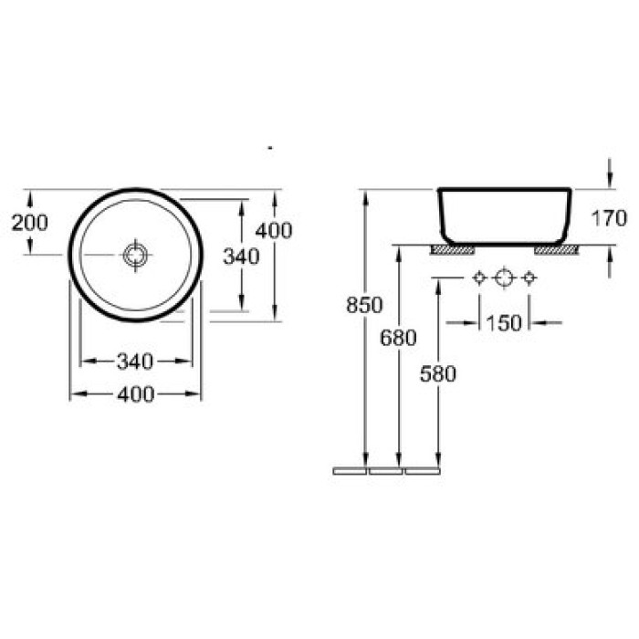 Керамическая раковина Villeroy & Boch Architectura CeramicPlus 412540R1