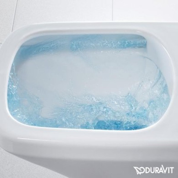 Плитка керамогранит Подвесной унитаз безободковый с крышкой Duravit Rimless DuraStyle SensoWash 631001002000300 для пола