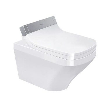 Подвесной унитаз безободковый с крышкой Duravit Rimless DuraStyle SensoWash 631001002000300