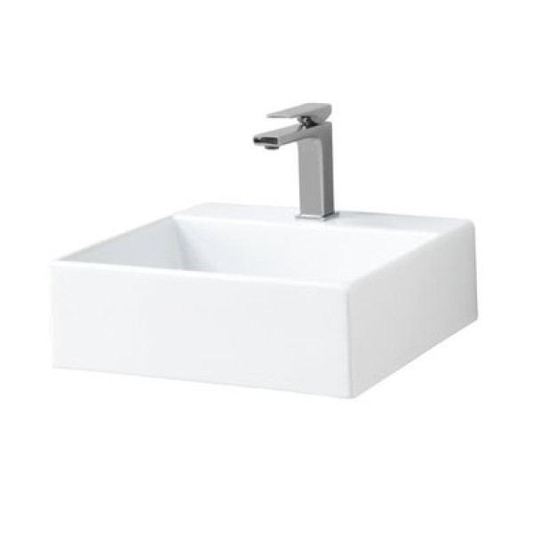 Керамическая раковина 40 см Artceram Quadro, white glossy (QUL005 01;00)