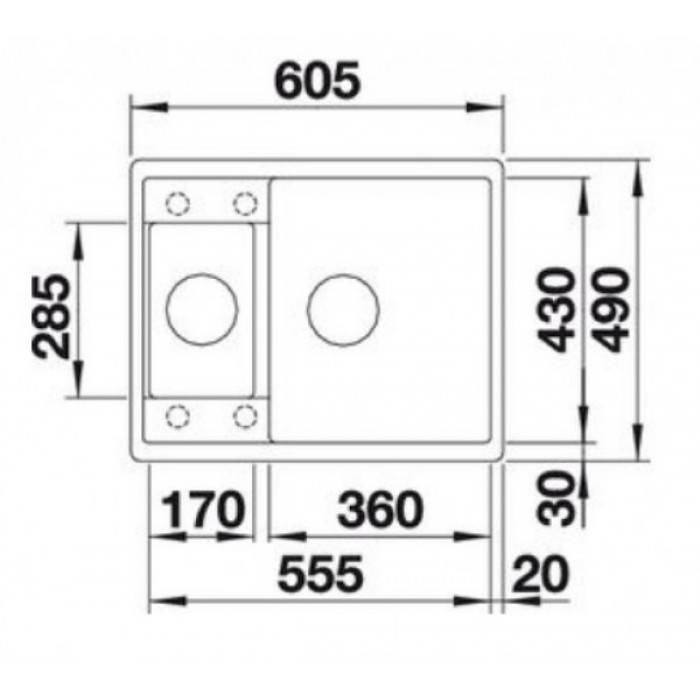 Мойка для кухни Blanco Metra 6-F антрацит 519134