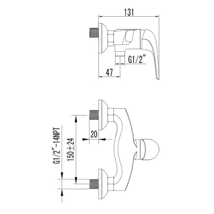 Смеситель для душа Imprese Krinice 15110 Смеситель для душа Imprese Krinice 15110