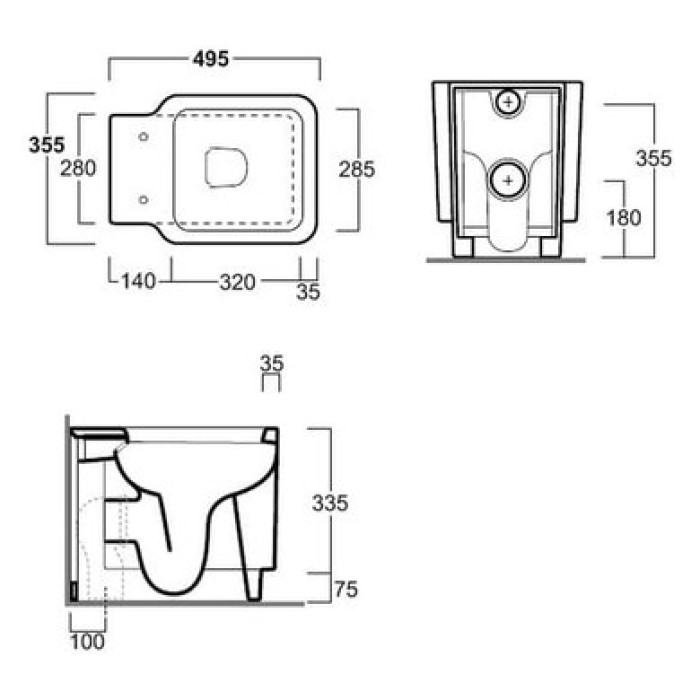 Унитаз пристенный Simas Flow (FL 61) Унитаз пристенный Simas Flow (FL 61)