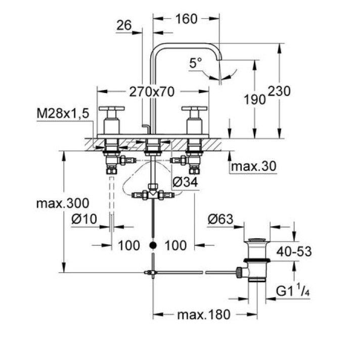 Смеситель для раковины Grohe Allure M-Size 20143000