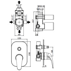 Смеситель Paffoni Duemila (DU015CR)