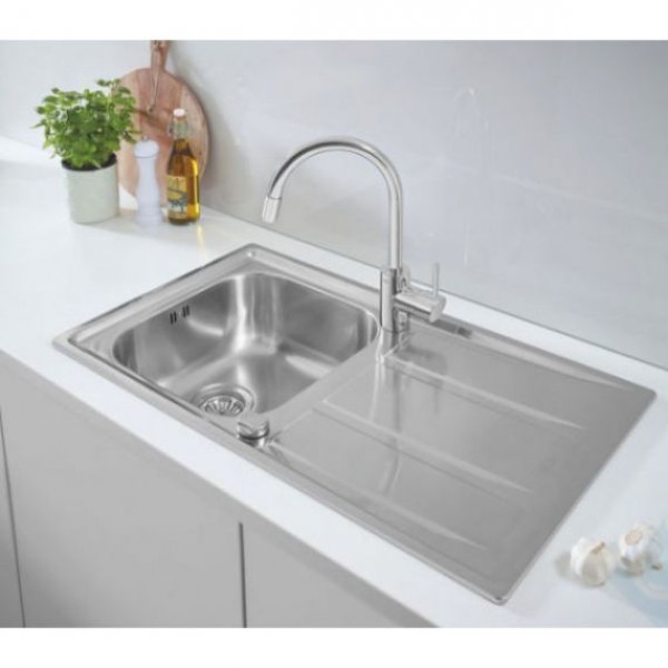 Мойдка для кухни Grohe 873x513 мм с эксцентриком, 1 чаша, матовая (31568SD0)