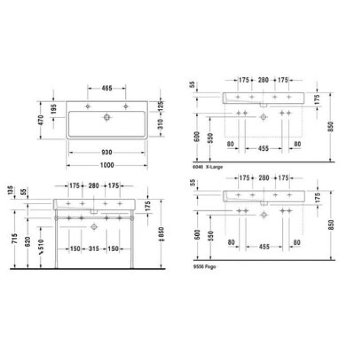 Плитка керамогранит Керамическая раковина 100 см Duravit Vero, белая 0454100072 для пола
