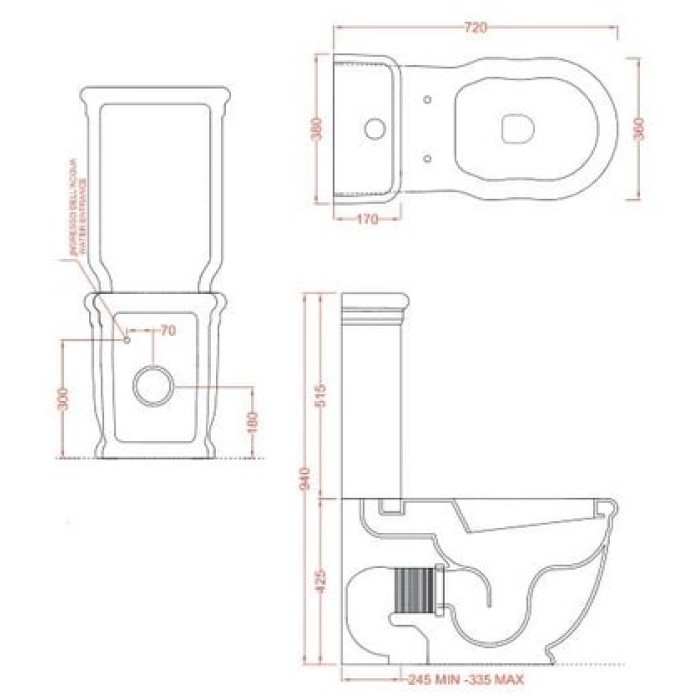 Унитаз-компакт Artceram Hermitage (HEV006 01;00) white glossy