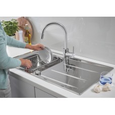 Мойдка для кухни Grohe 860x500 мм с эксцентриком, 1 чаша, матовая (31566SD0)