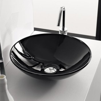 Керамическая раковина 41 см Artceram Polis, black glossy (PSL001 03;00)