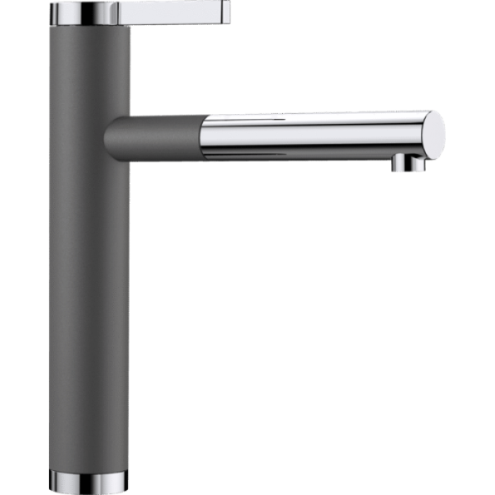 Смеситель кухонный Blanco LINEE - S хром / темная скала 518804