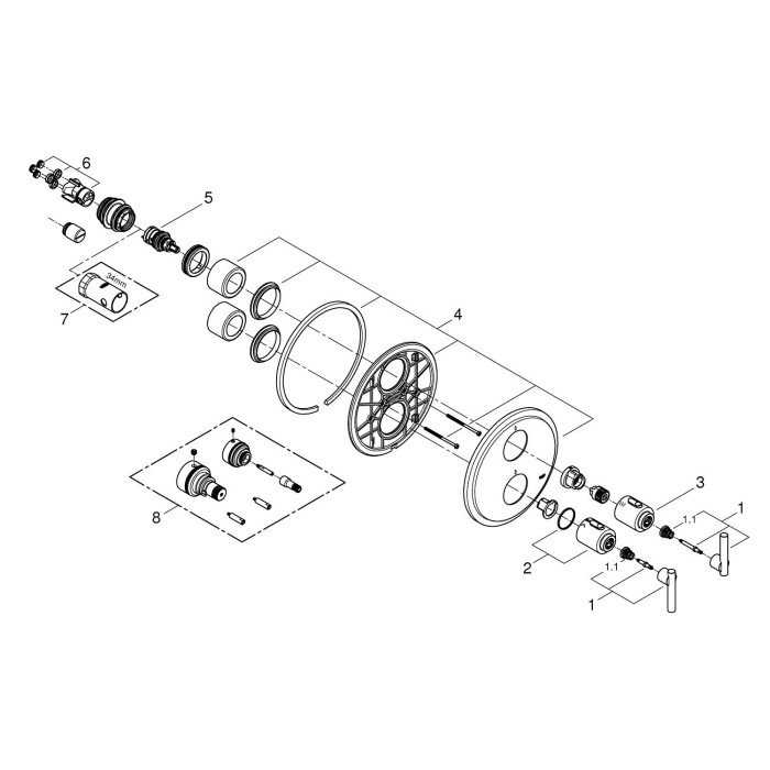 Grohe Atrio Термостат для ванны (19399000) Grohe Atrio Термостат для ванны (19399000)