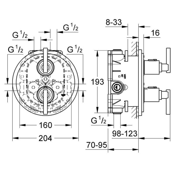 Grohe Atrio Термостат для ванны (19399000)