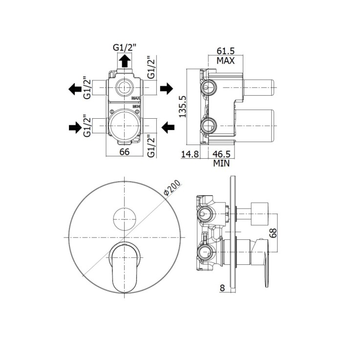 Смеситель Paffoni Candy CA019CR Смеситель Paffoni Candy CA019CR
