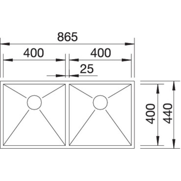 Мойка для кухни Blanco Zerox 400/400-U  521620