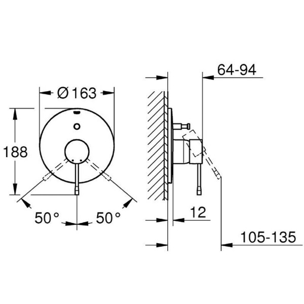 Grohe Essence Смеситель однорычажный для душа (19286DL1)