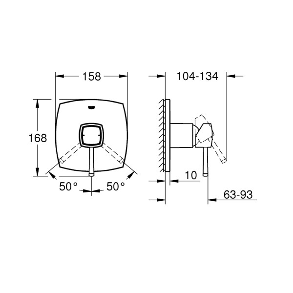 Grohe Grandera Смеситель однорычажный на 1 выход (24067IG0)