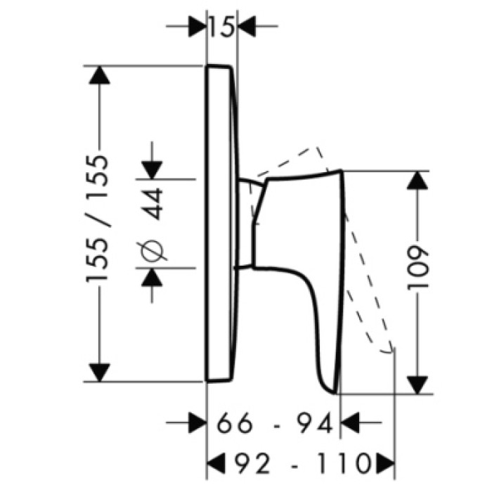 Смеситель для душа Hansgrohe PuraVida 15665400