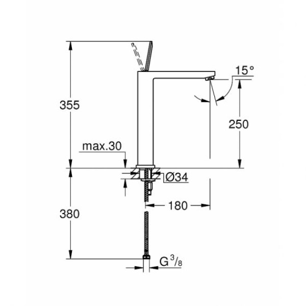 Grohe Eurocube Joy Смеситель однорычажный для раковины XL-Size (23661000)