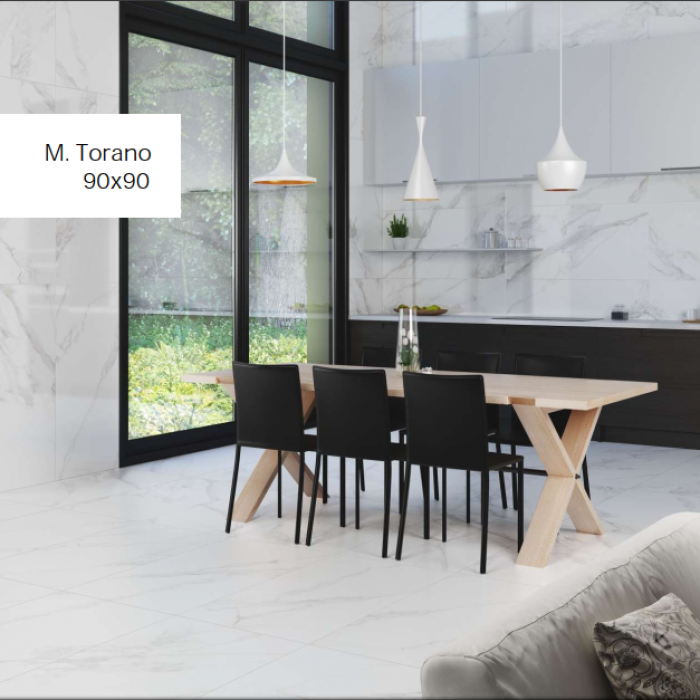 Керамогранит Плитка PERONDA TORANO BIANCO NT/90X90/R 11×900×900 под мрамор