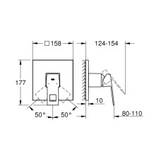 Grohe Eurocube Смеситель однорычажный на 1 выход (24061000)