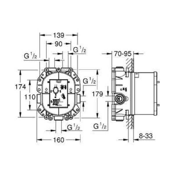 Grohe GROHE Rapido T Универсальный термостат скрытого монтажа (35500000)