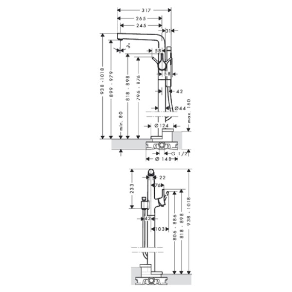Смеситель для ванны Hansgrohe Talis S 72412000