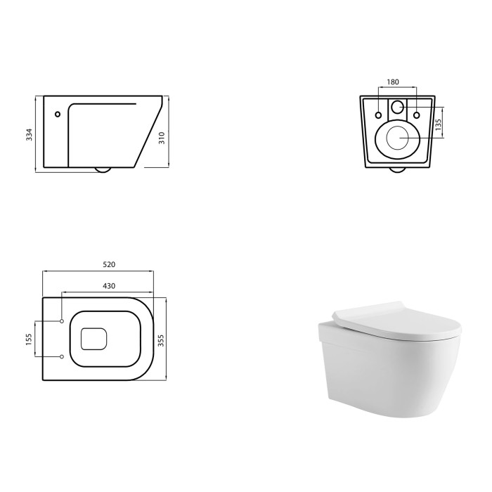 Унитаз подвесной DEVIT UP 3020120 Clean Pro c крышкой soft-close quick-fix