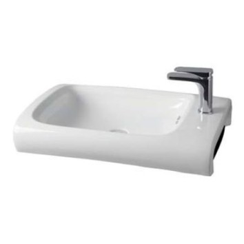 Керамическая раковина 70 см Artceram Hi-Line, white glossy/black bicolor (HIL003 01;50)