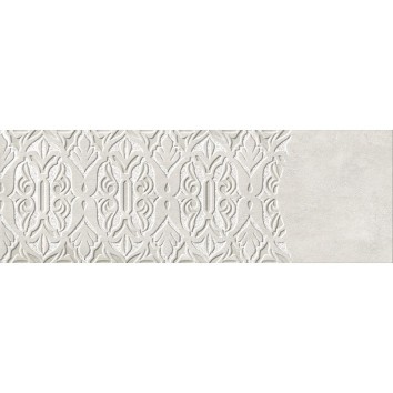 Плитка IBERO Cromat One DECOR POSITIVE WHITE REC-BIS 12×1200×400 под бетон
