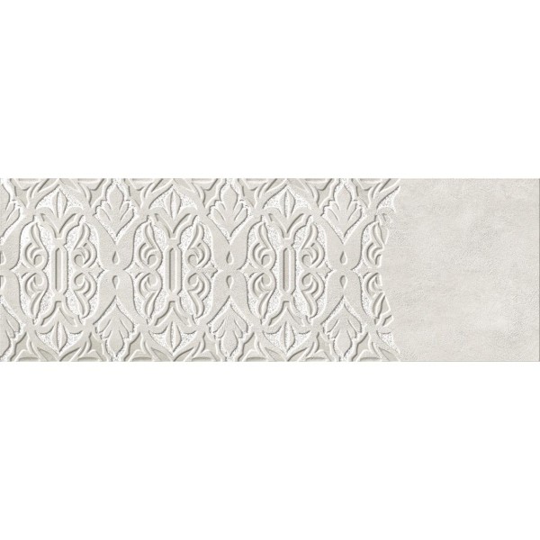 Плитка IBERO Cromat One DECOR POSITIVE WHITE REC-BIS 12×1200×400 под бетон