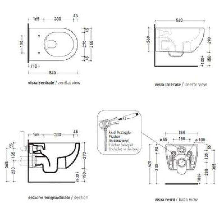 Унитаз подвесной безободковый Flaminia APP goclean AP118G NERO MATT GRAPHITE