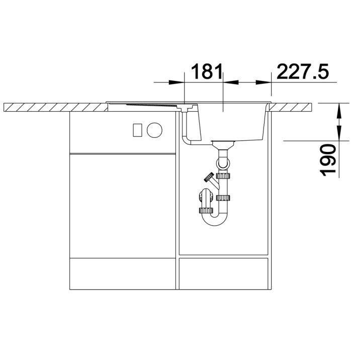 Мойка для кухни Blanco Zia 45 S темная скала 518937