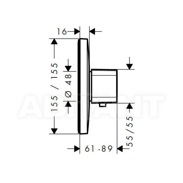 Термостат для душа Hansgrohe Ecostat E Highflow 15706000