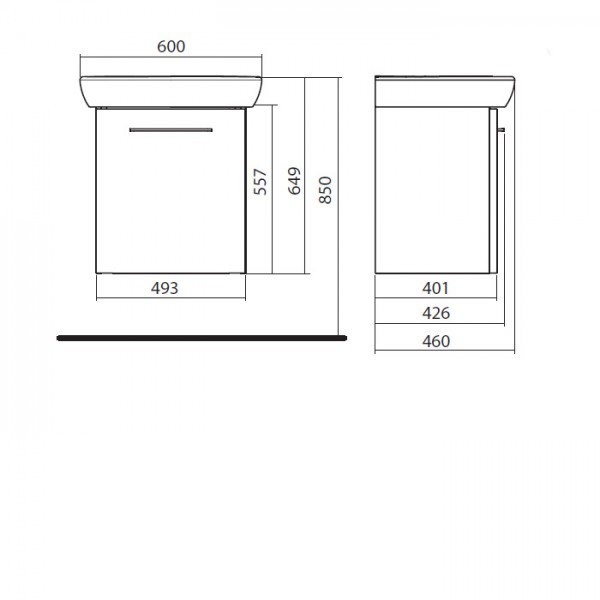 Тумба Kolo Nova Pro M39012000 с умывальником 60 см