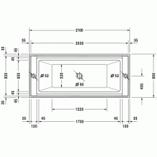 Sundeck ванна прямоугольная 205,5 см 700128000000000 в интернет-магазине «Estet Room»