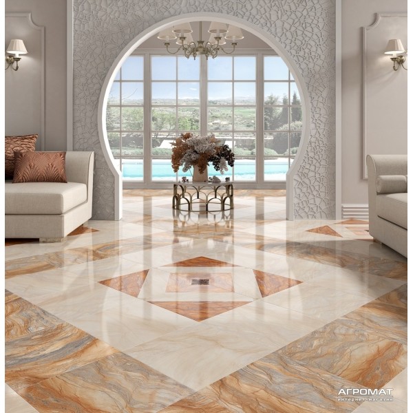 Плитка Pamesa Fusion MARFIL 8×450×450 под мрамор